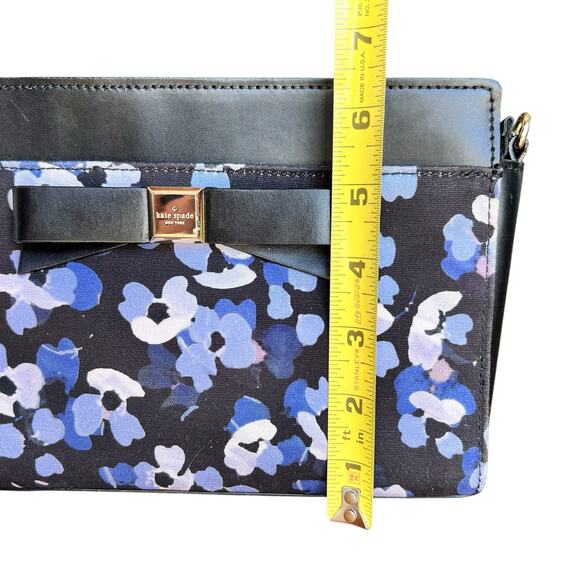 Kate Spade Crossbody Bag Blue White Floral Print Summer Designer‎ Shoulder Purse - Picture 15 of 16